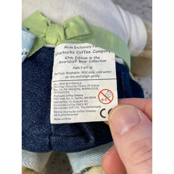 47th Edition Starbucks Bearista Bear, 2006, Mother Gardener - Picture 7 of 7